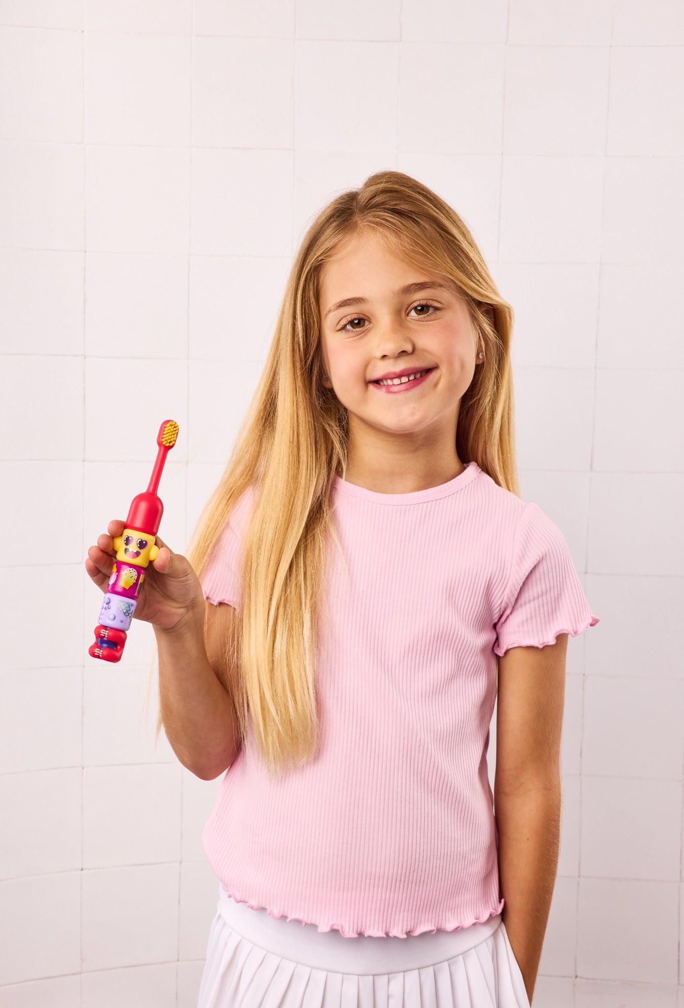 Babsy Build-A-Brush at the bathroom sink